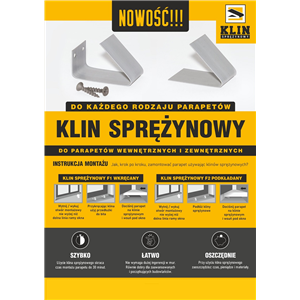 Klin sprężynowy do parapetów F1 z otworami 5szt