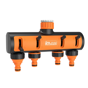 CC Rozdzielacz ogrodowy poczwórny z zaworami PROFI