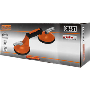 CC Przyssawka do szyb podwójna 2x123mm 120kg