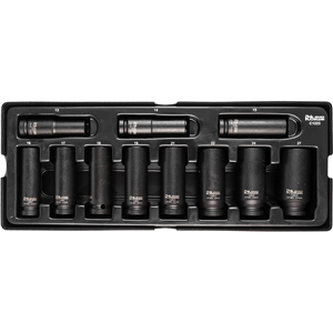 CC Nasadki udarowe długie 1/2' (11szt) Wkład A