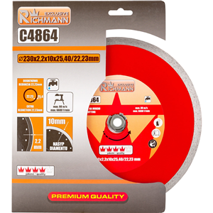 CC Tarcza diamentowa PEŁNA CIENKA 230x2,2x25,4mm