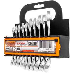 CC Zestaw kluczy płasko-oczkowych krótkich (10szt)