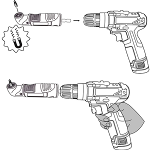 CC Uchwyt kątowy 90° do bitów HEX 1/4'
