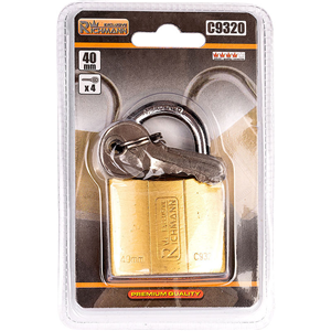 CC Kłódka złota 40mm 4 kluczyki