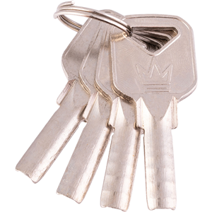 CC Kłódka niklowana 50mm 4 kluczyki