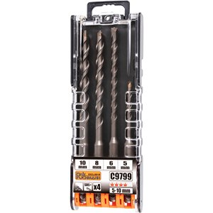 CC Zestaw wierteł udarowych SDS+ PROFI 5-10mm 4szt