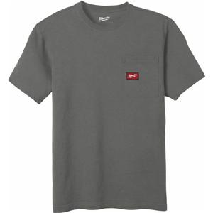 MX T-Shirt krótki rękaw z kieszenią szary "S"