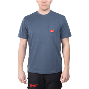 MX T-Shirt krótki rękaw z kieszenią niebieski"XXL"