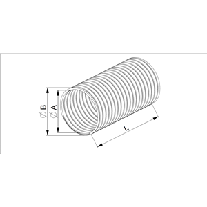 AW Aluminiowa rura elastyczna typu FLEKS fi140