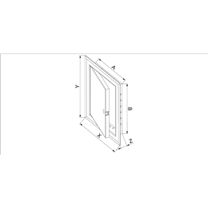 AW DMN72 Drzwiczki rew. nierdz. 50x60