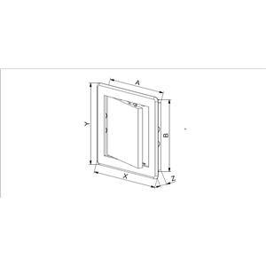 AW Drzwiczki rew. plast. 20x20 brąz DT12BR