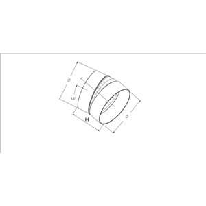 AW Kolano kanału okrąłego (fi100) 15 stopni