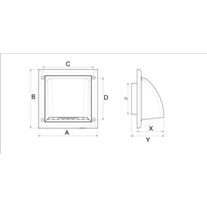 AW Osłona wywiewna kanału okrągłego (fi100) brąz