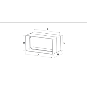 AW Łącznik kanału płaskiego (60x204)