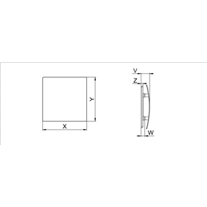 AW Panel ESCUDO do ramki i korpusu 100mm inox