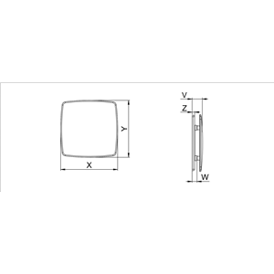 AW Panel NEA do ramki i korpusu 100mm inox
