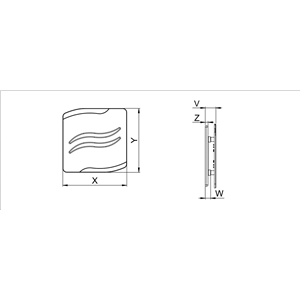 AW Panel S-LINE do ramki i korpusu 100mm biały