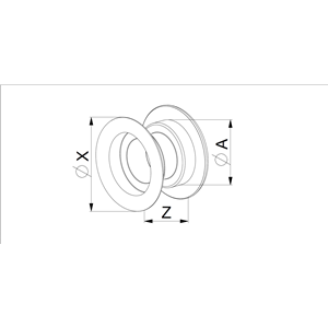 AW Osłona went.do drzwi  fi55 k90 (beż)