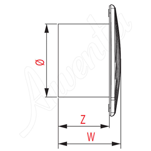 AW Wentylator wyciąg.WA100DWP   E0007848W