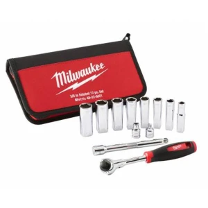 Zestaw nasadek z grzechotką Milwaukee 3/8", 12 elementów