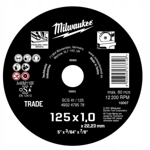 Tarcza do cięcia metalu Milwaukee INOX TRADE 125×1,0 mm