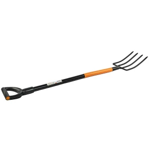 Widły ogrodowe 4 zęby, trzonek metalowy, 130 cm