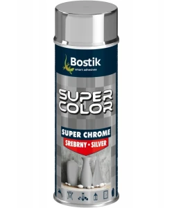 Lakier w sprayu Bostik Super Color Chrome, srebrny efekt lustra, 400 ml