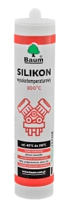 Silikon wysokotemperaturowy Baum 300°C, czarny, 280 ml