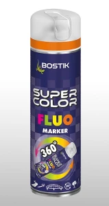 Spray do znakowania Bostik Super Color Fluo Marker 360°, żółty, 500 ml