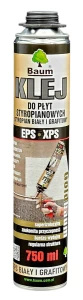 Klej pistoletowy do styropianu Baum Goldbaum, EPS/XPS, grafitowy, 750 ml
