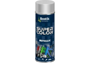 Lakier metaliczny w sprayu Bostik Super Color, srebrny, 400 ml